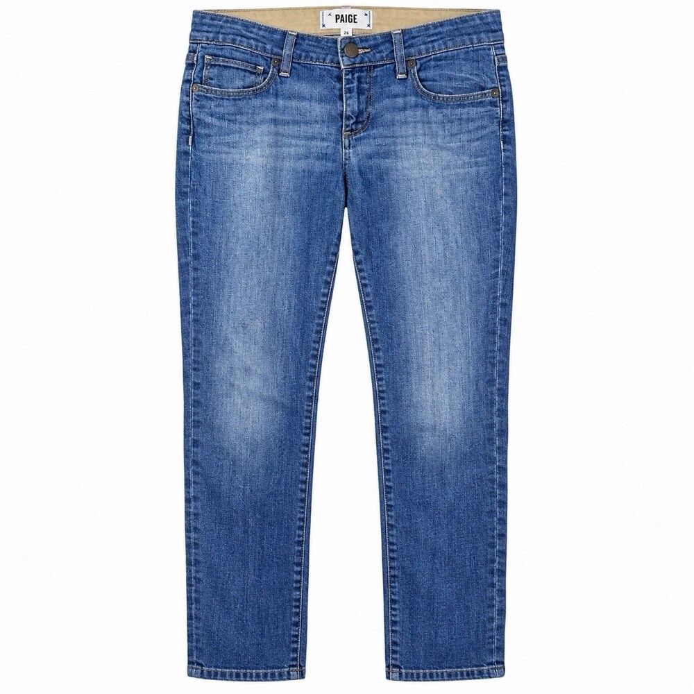 PAIGE Women’s Skyline Ankle Peg Mid Rise Medium Wash Jeans Size 26
